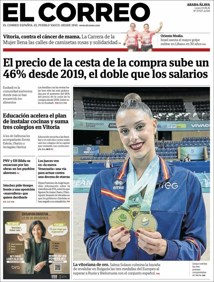 Portada de El Correo - Álava (Espa&ntilde;a)