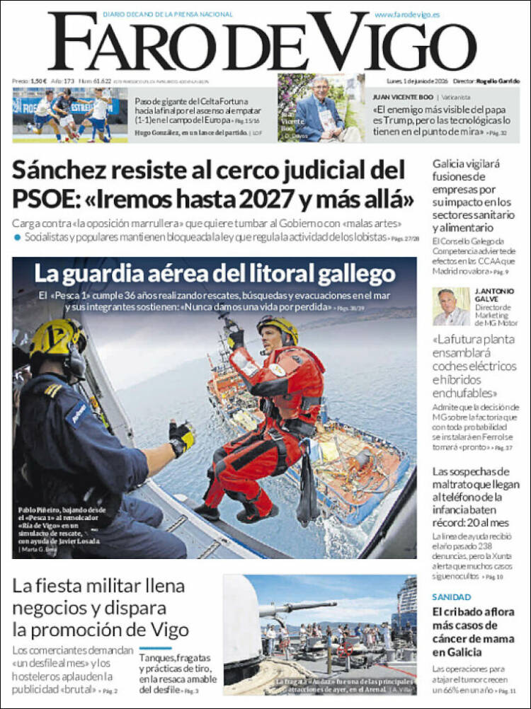 Portada de Faro de Vigo (Espa&ntilde;a)