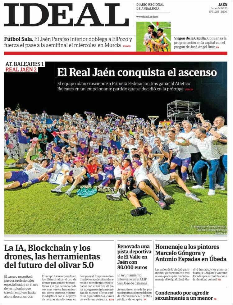 Portada de El Ideal de Jaén (Espa&ntilde;a)