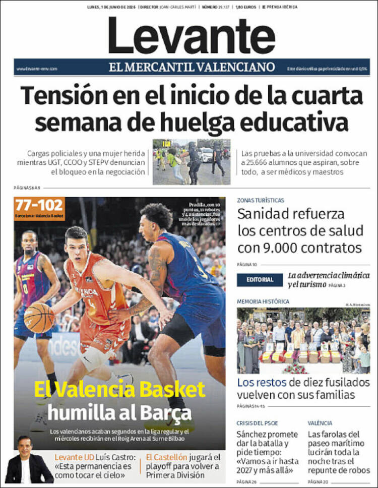 Portada de Levante (Espa&ntilde;a)