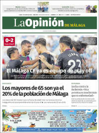 Portada de La Opinión de Málaga (Espa&ntilde;a)