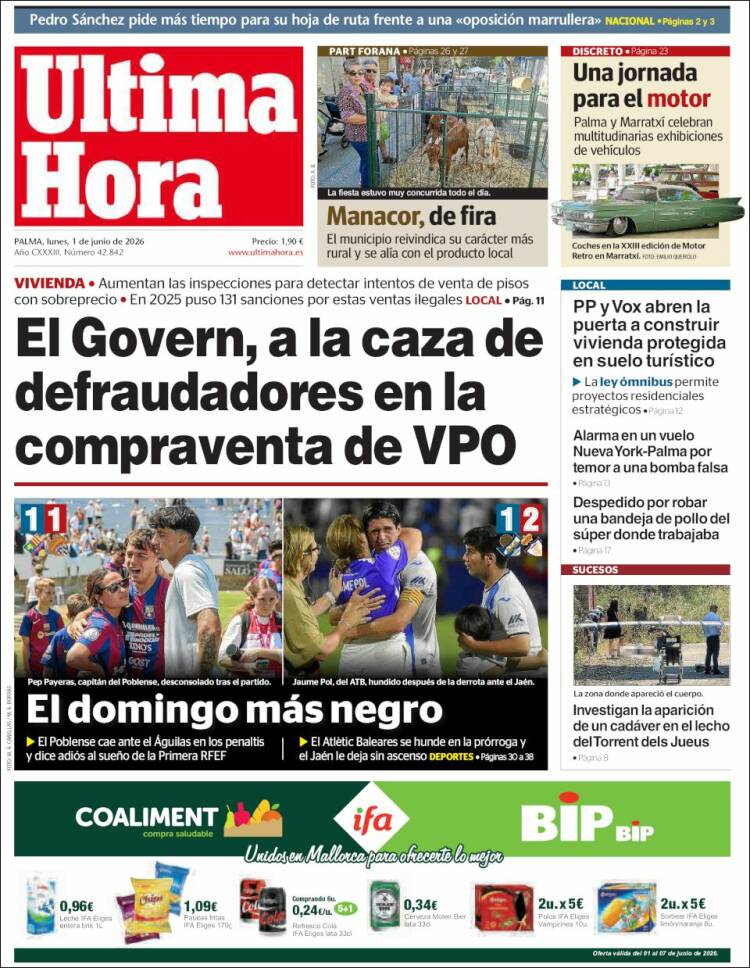 Portada de Última Hora (Espa&ntilde;a)