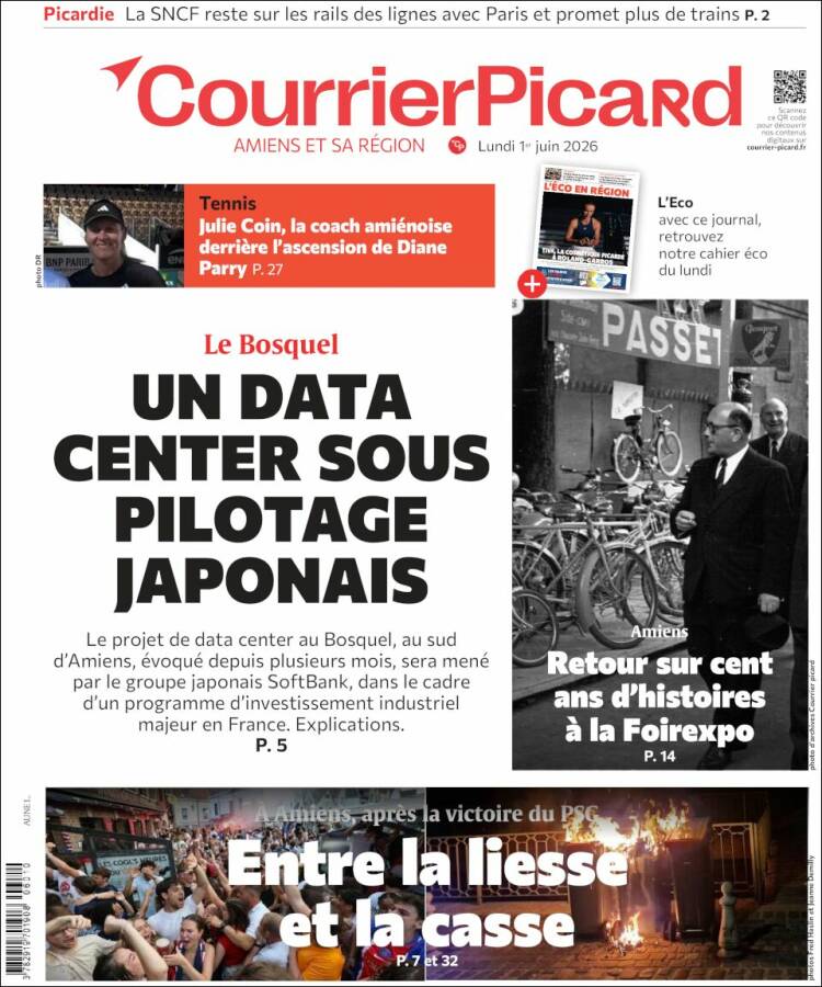 Portada de Courrier Picard (Francia)