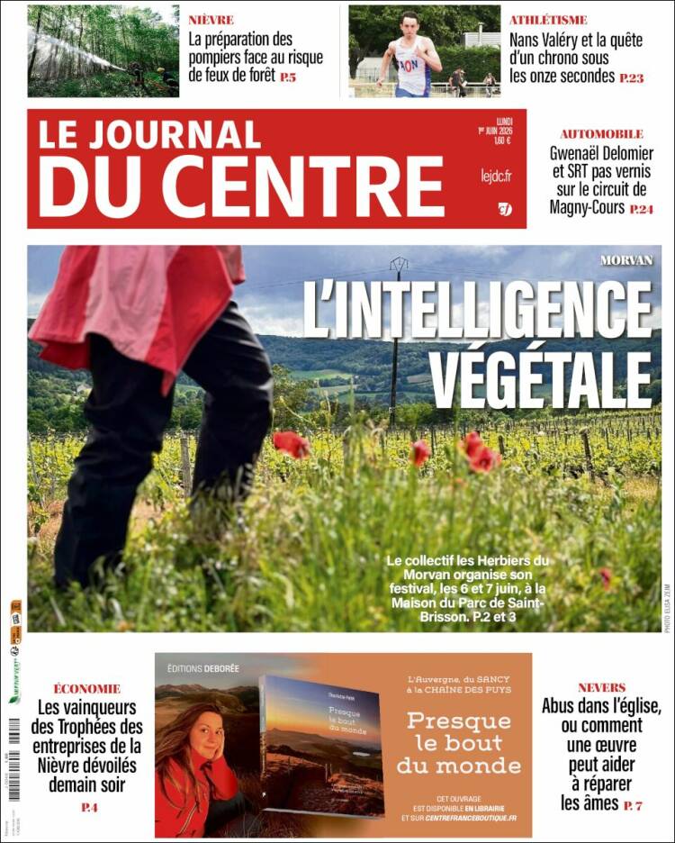 Portada de Le Journal du Centre (Francia)