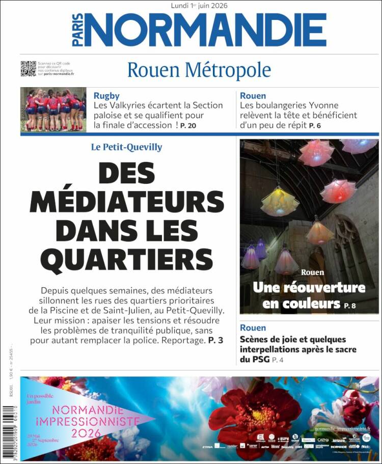 Portada de Paris Normandie (Francia)