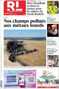 Portada de Le Republicain Lorrain (Francia)