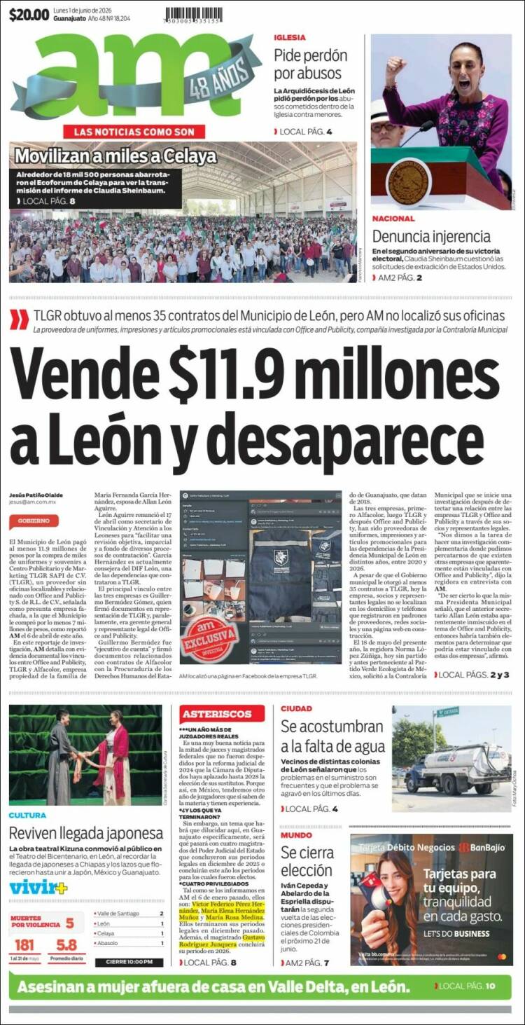 Portada de Al Día A.M. (M&eacute;xico)