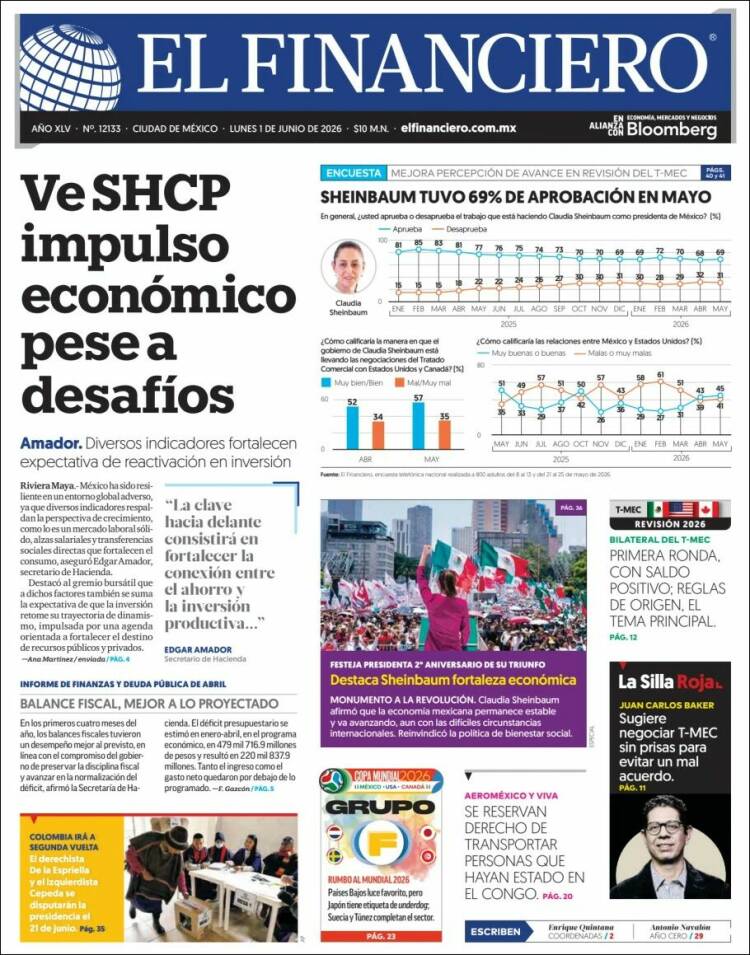 Portada de El Financiero (M&eacute;xico)