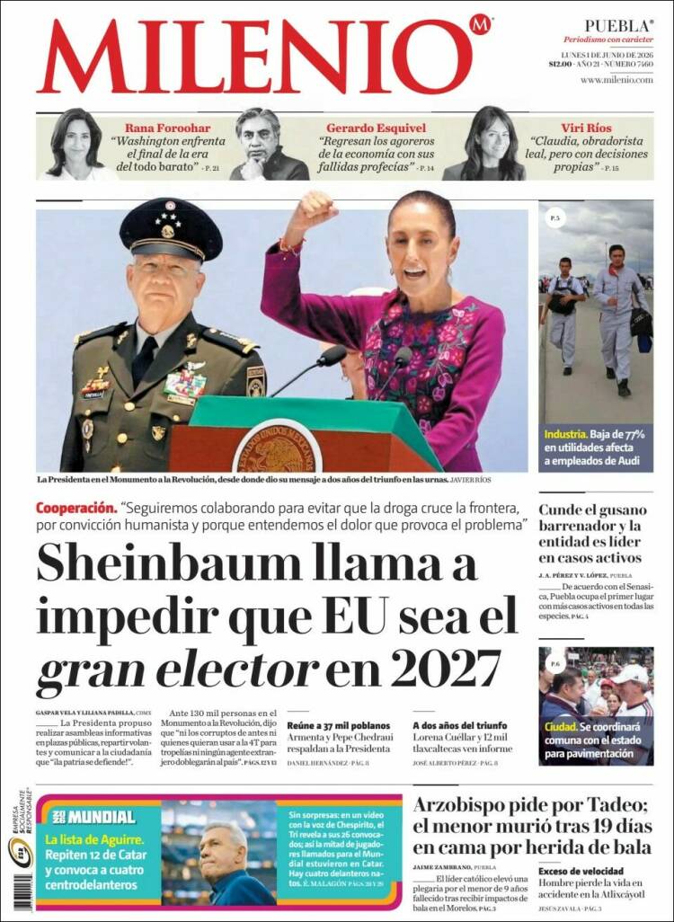 Portada de Milenio de Puebla (M&eacute;xico)