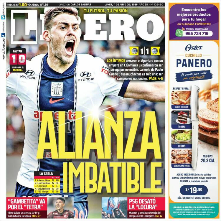 Portada de Líbero (Per&uacute;)