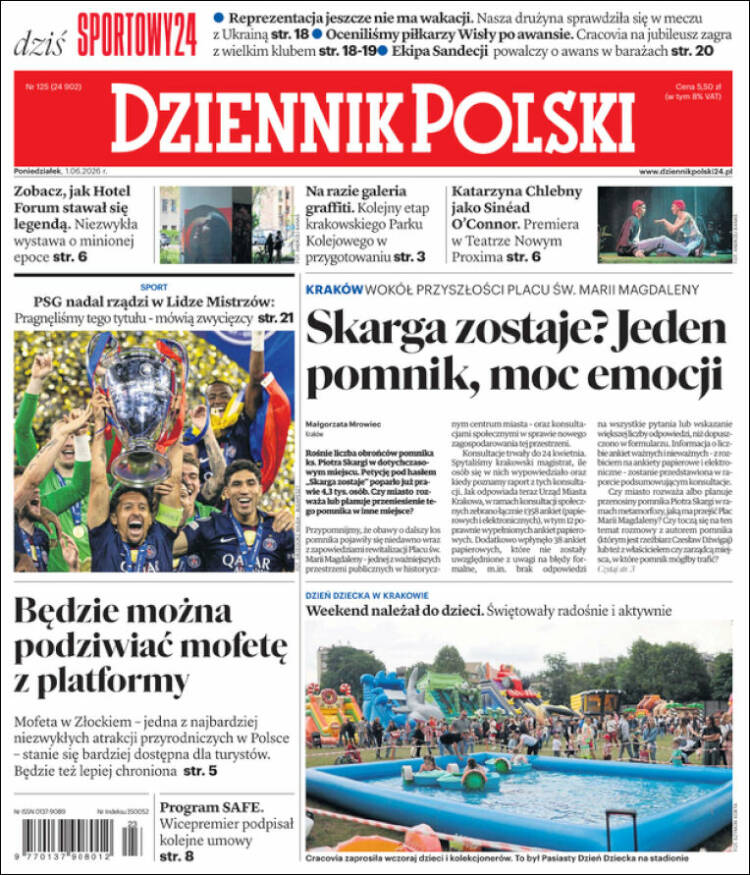 Portada de Dziennik (Polonia)