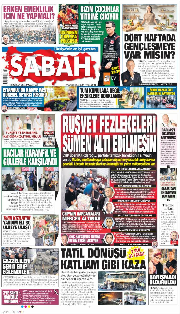 Portada de Sabah (Turqu&iacute;a)
