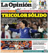 Portada de La Opinión (USA)
