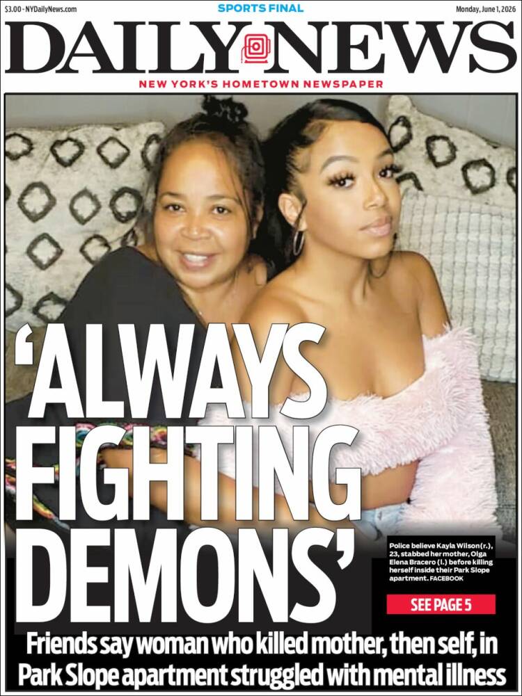Portada de Daily News - New York (USA)