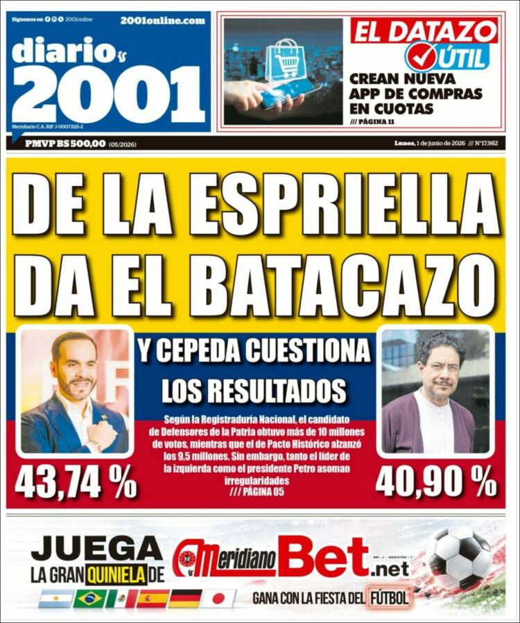 Portada de 2001 - Dosmiluno (Venezuela)