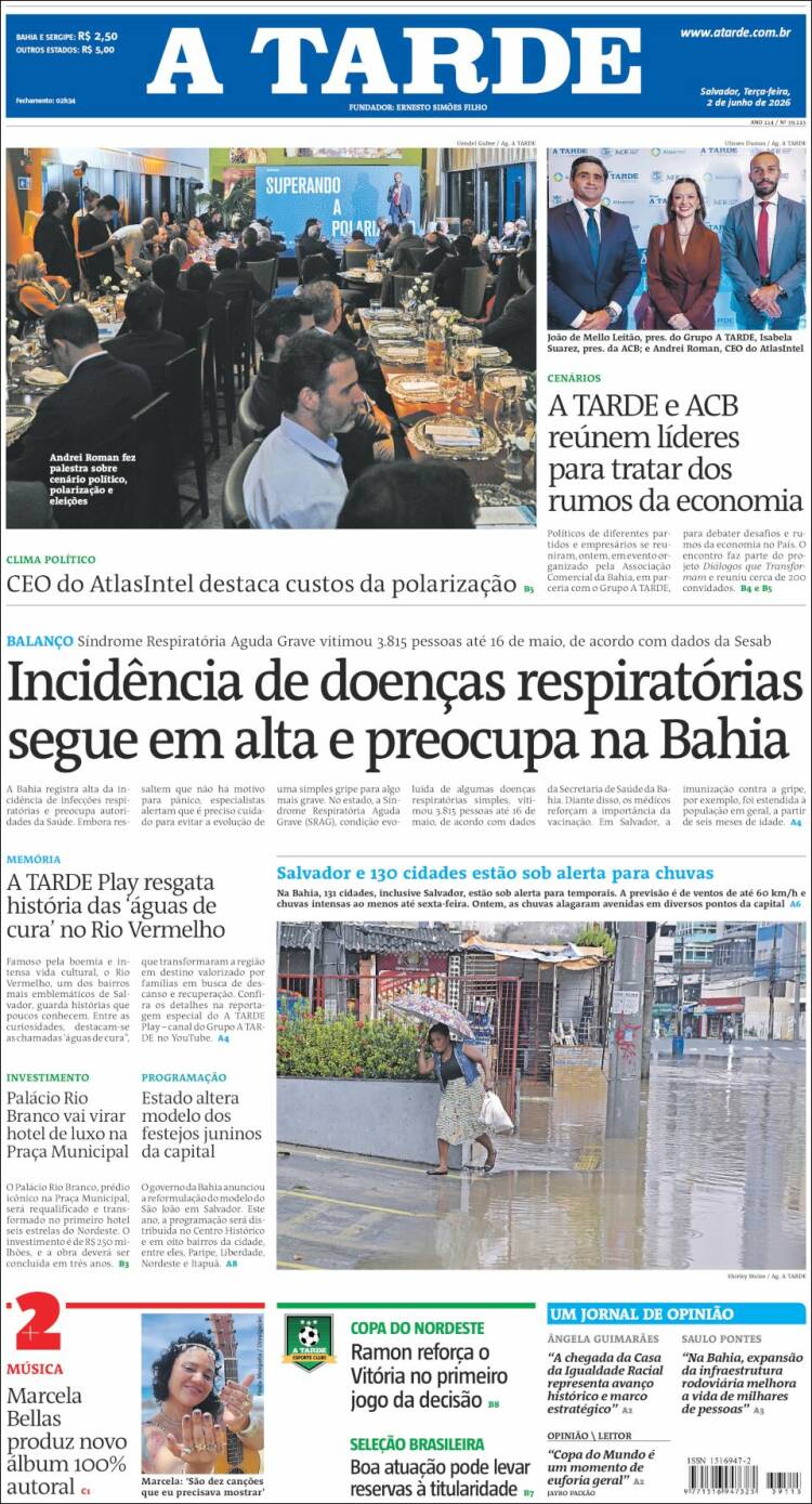 Portada de Diário A Tarde (Brasil)