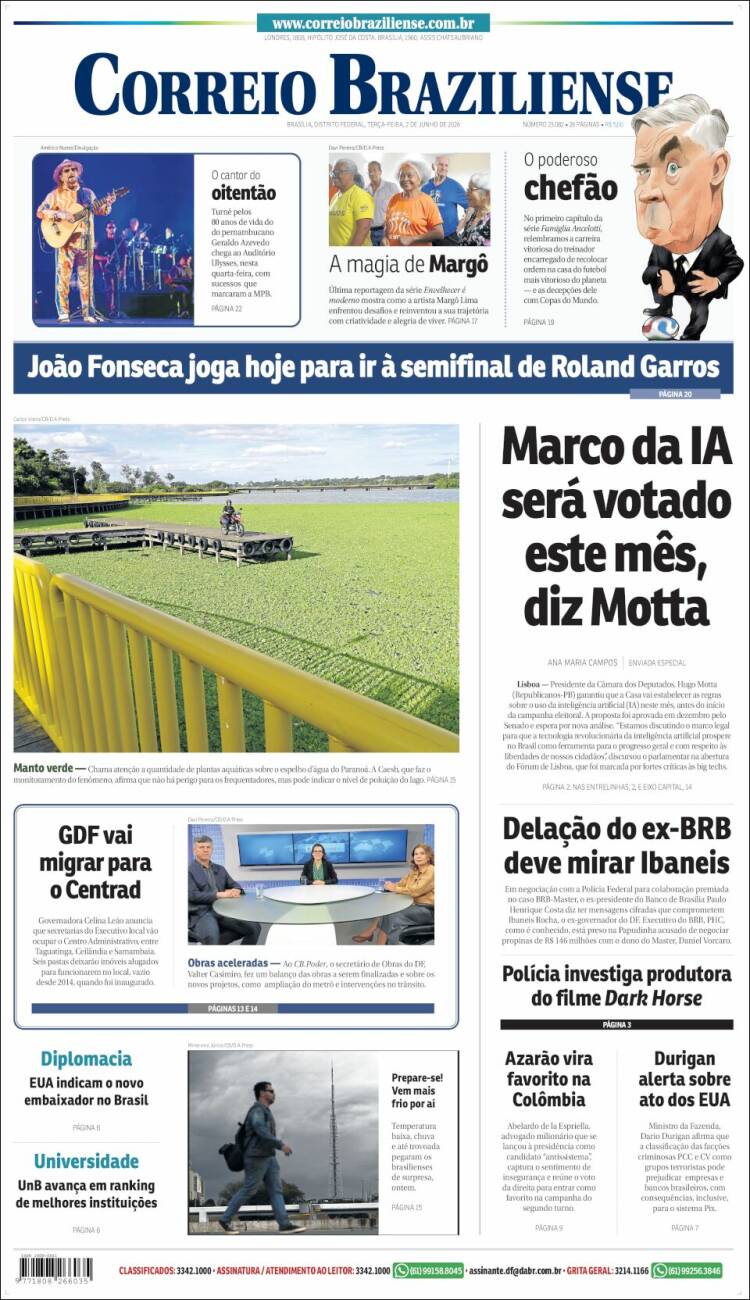 Portada de Correio Braziliense (Brasil)
