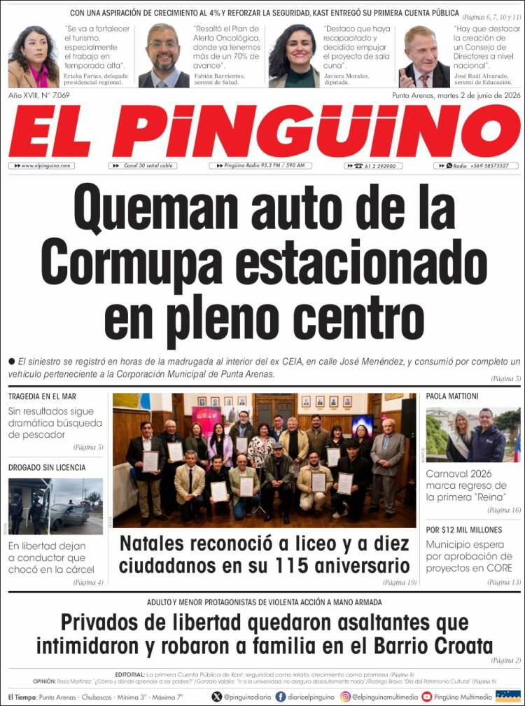 Portada de El Pingüino (Chile)