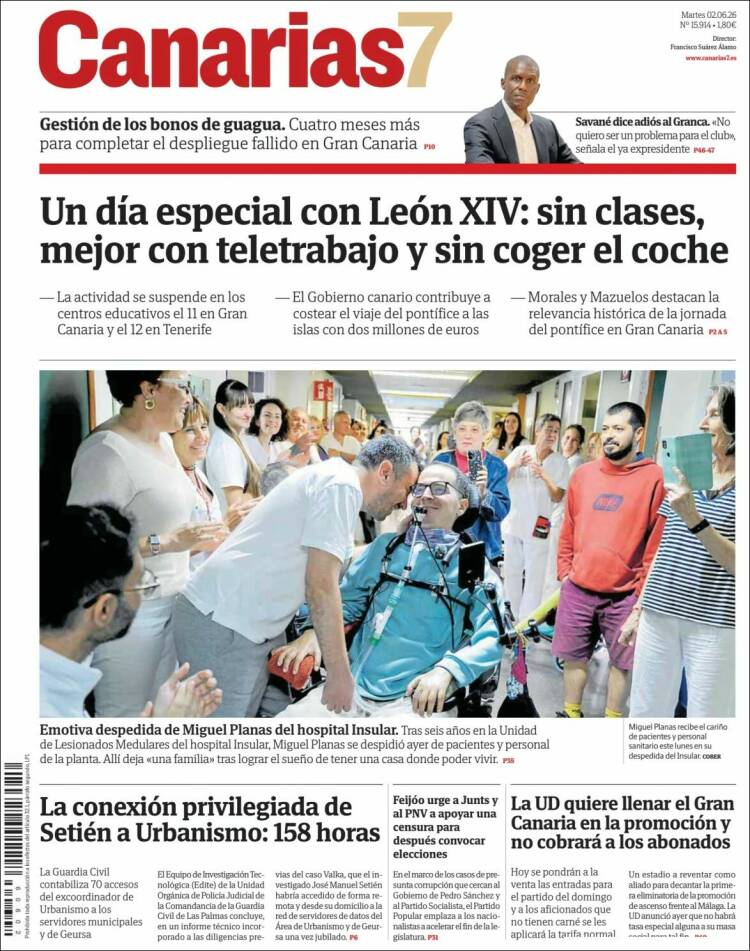 Portada de Canarias 7 (Espa&ntilde;a)