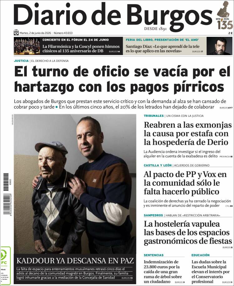 Portada de Diario de Burgos (Espa&ntilde;a)