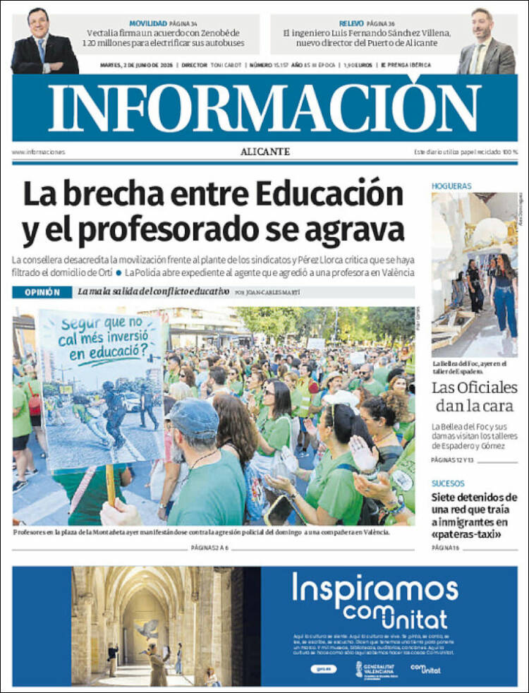 Portada de Diario Información (Espa&ntilde;a)