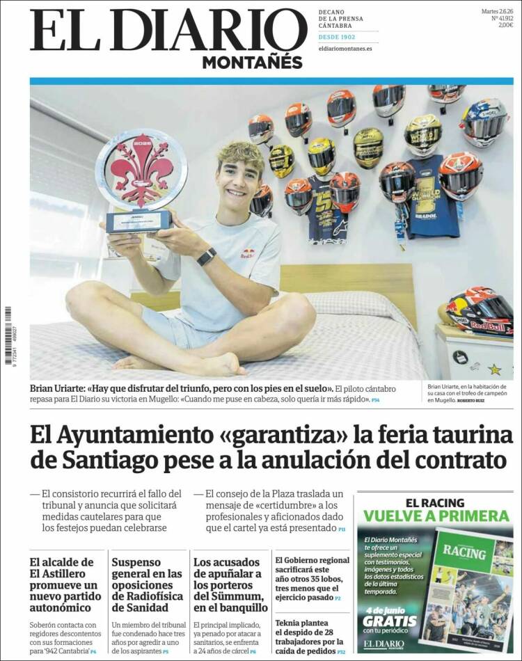 Portada de El Diario Montañés (Espa&ntilde;a)