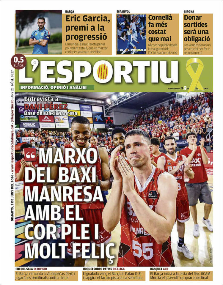 Portada de L'Esportiu (Espa&ntilde;a)