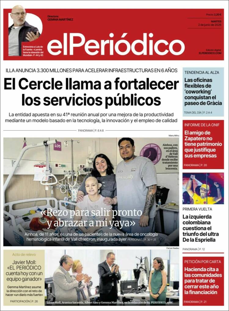 Portada de El Periódico (Espa&ntilde;a)