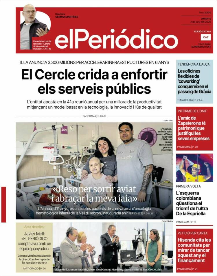 Portada de El Periódico de Catalunya (Espa&ntilde;a)