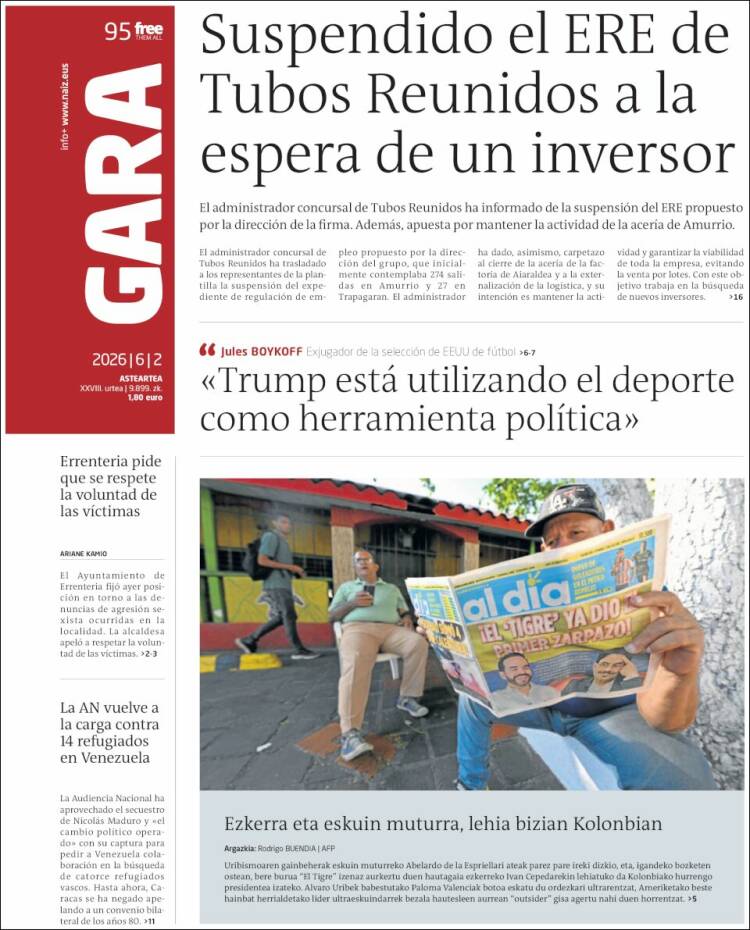 Portada de Gara (Espa&ntilde;a)
