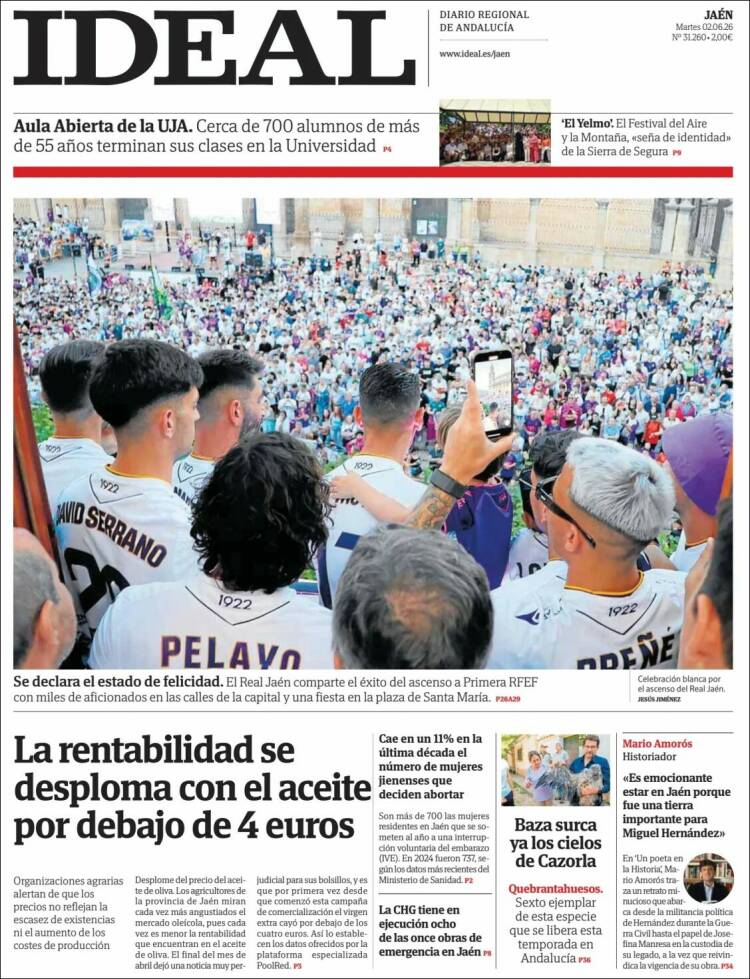 Portada de El Ideal de Jaén (Espa&ntilde;a)