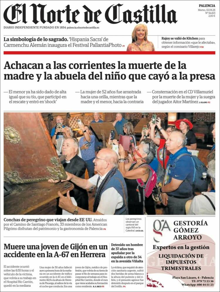 Portada de Norte de Castilla - Palencia (Espa&ntilde;a)