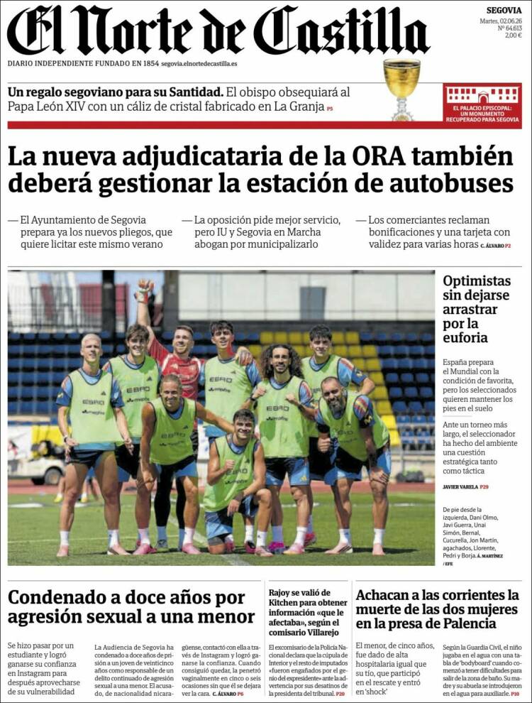 Portada de Norte de Castilla - Segovia (Espa&ntilde;a)