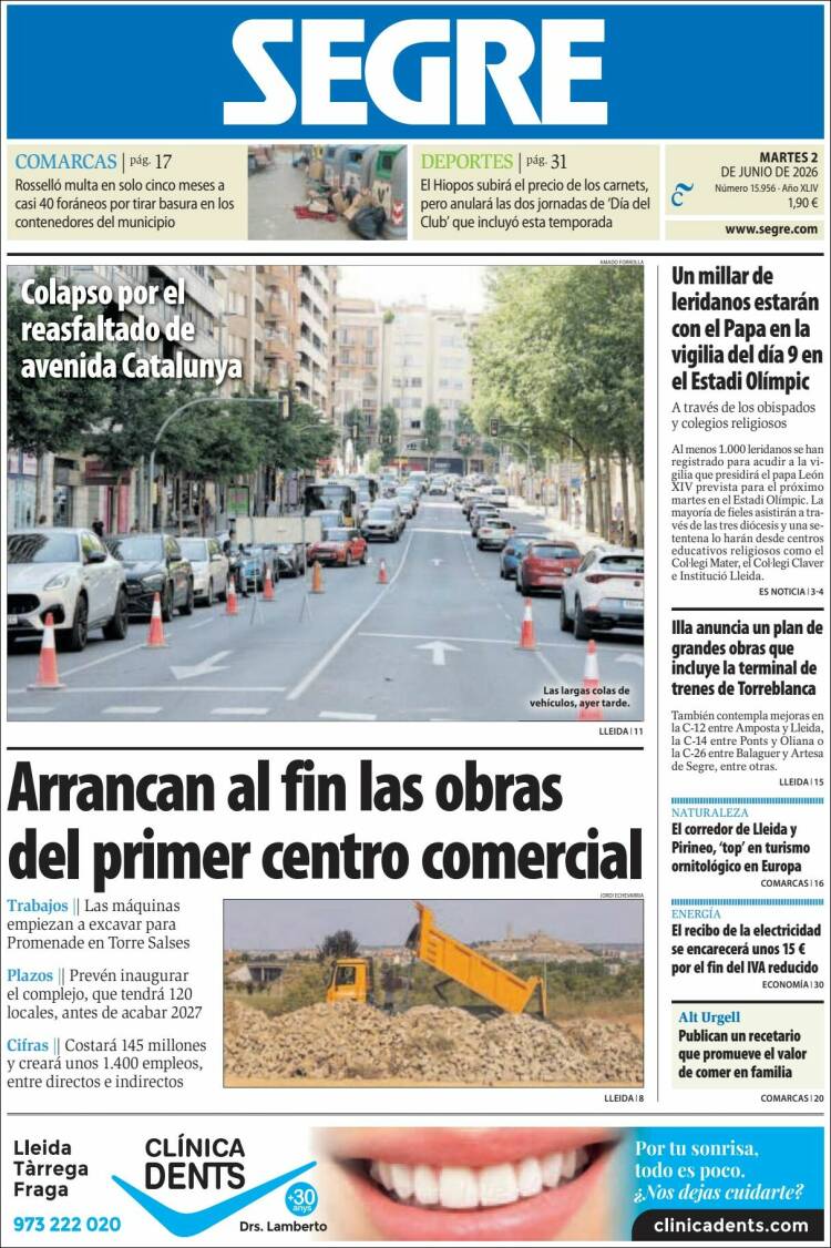 Portada de Segre  (Espa&ntilde;a)