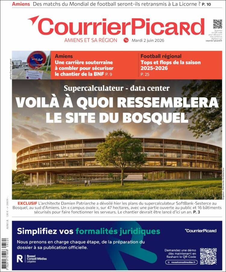 Portada de Courrier Picard (Francia)