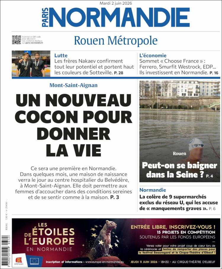 Portada de Paris Normandie (Francia)