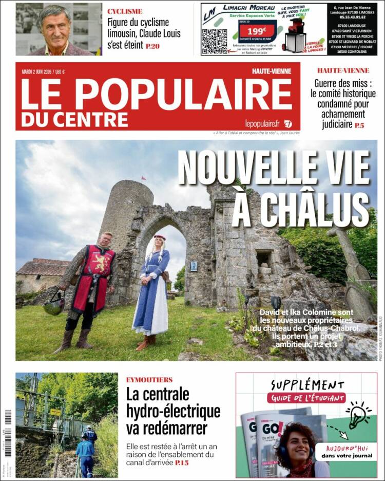 Portada de Le Populaire du Centre (Francia)