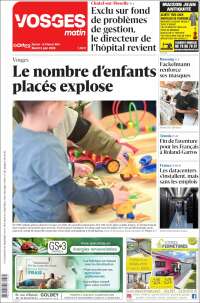 Portada de Vosges Matin (Francia)