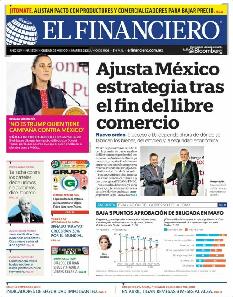 Portada de El Financiero (M&eacute;xico)
