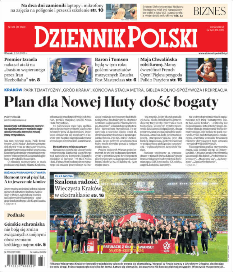 Portada de Dziennik (Polonia)