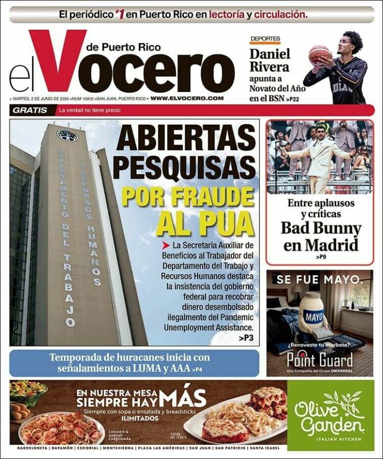 Portada de Vocero (Puerto Rico)