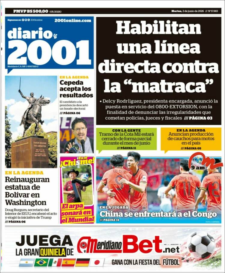 Portada de 2001 - Dosmiluno (Venezuela)