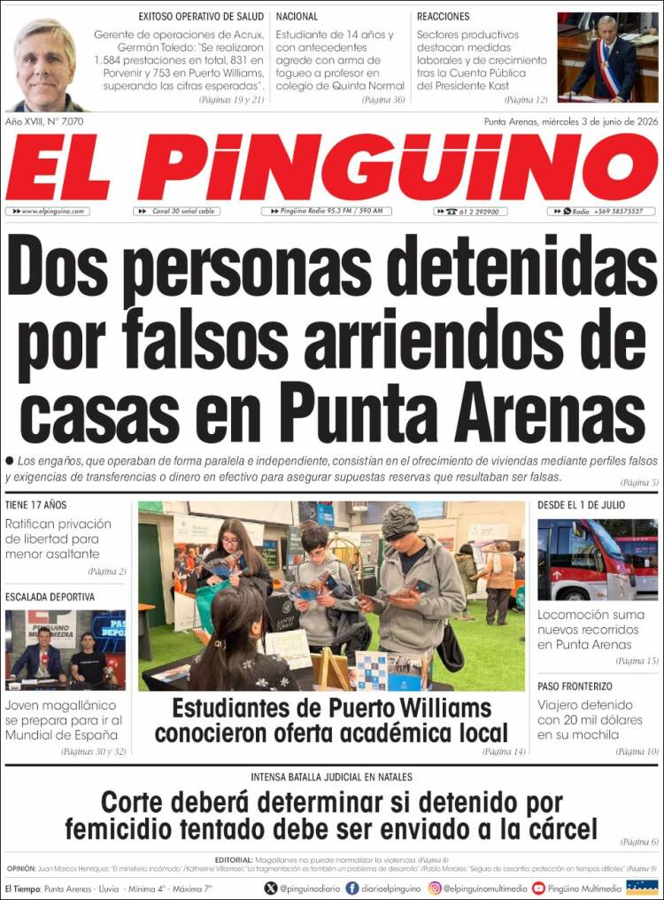Portada de El Pingüino (Chile)