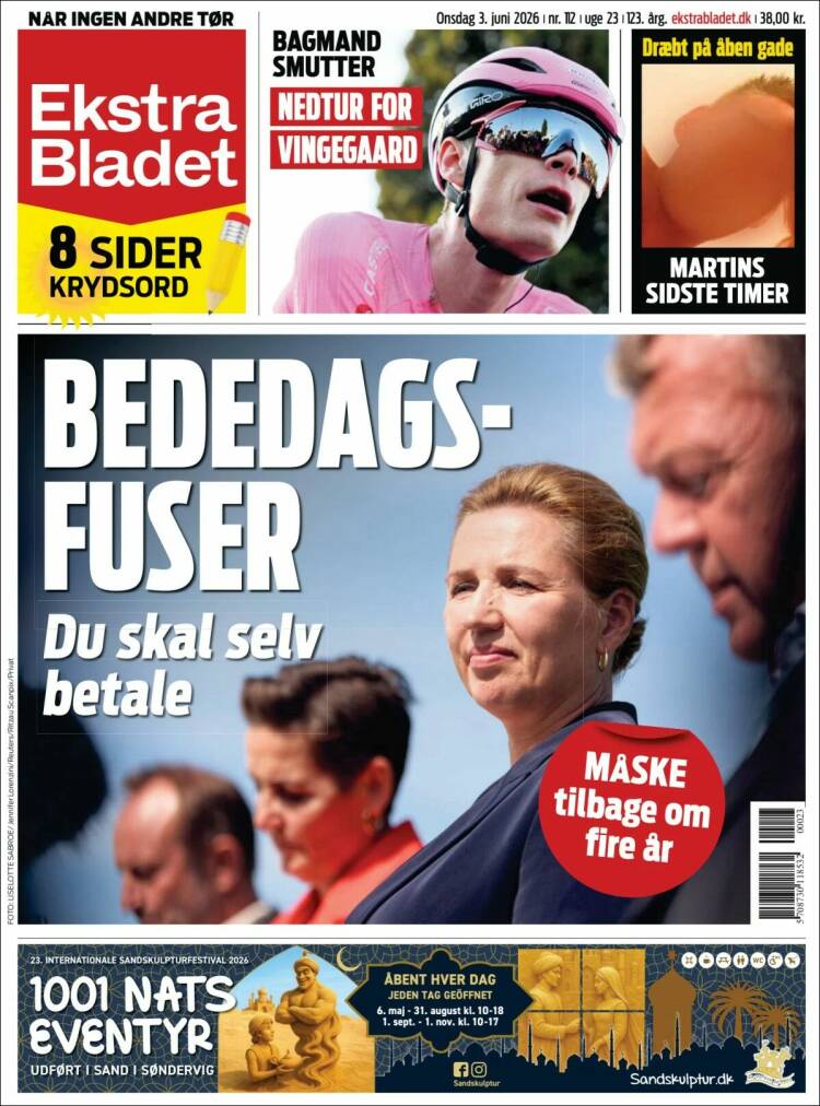 Portada de Ekstra Bladet (Dinamarca)