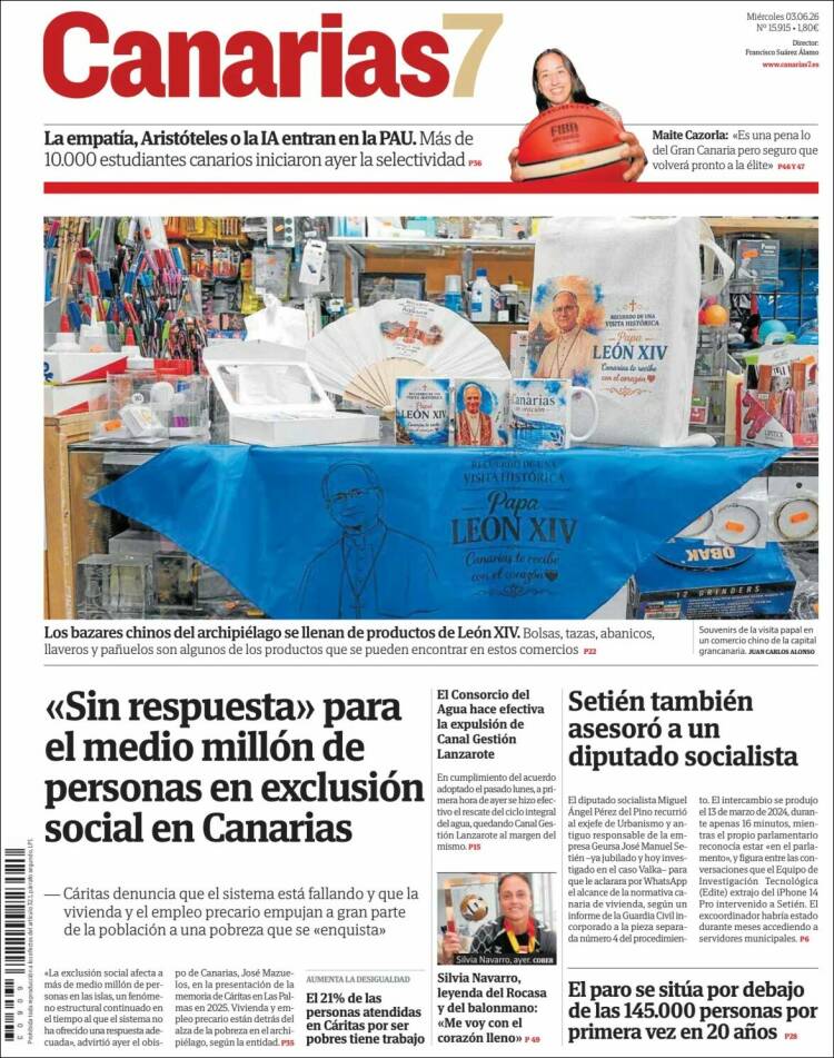 Portada de Canarias 7 (Espa&ntilde;a)