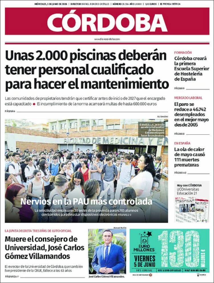 Portada de Diario de Córdoba (Espa&ntilde;a)