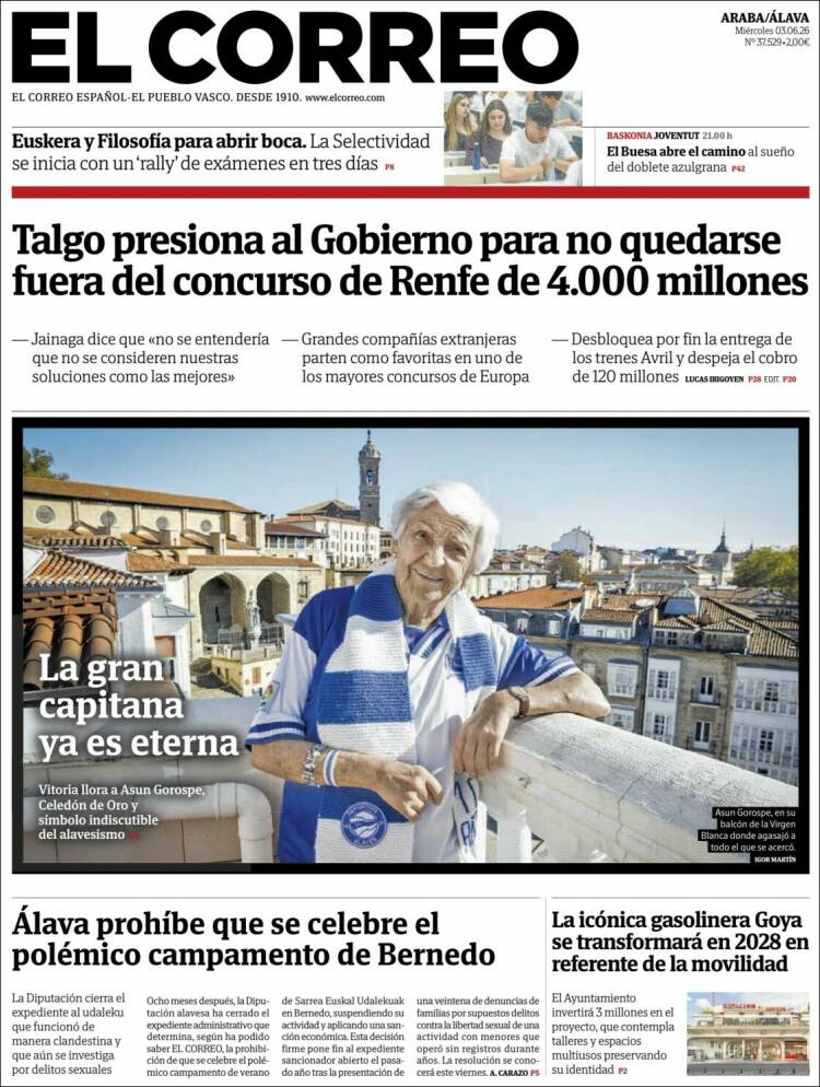 Portada de El Correo - Álava (Espa&ntilde;a)
