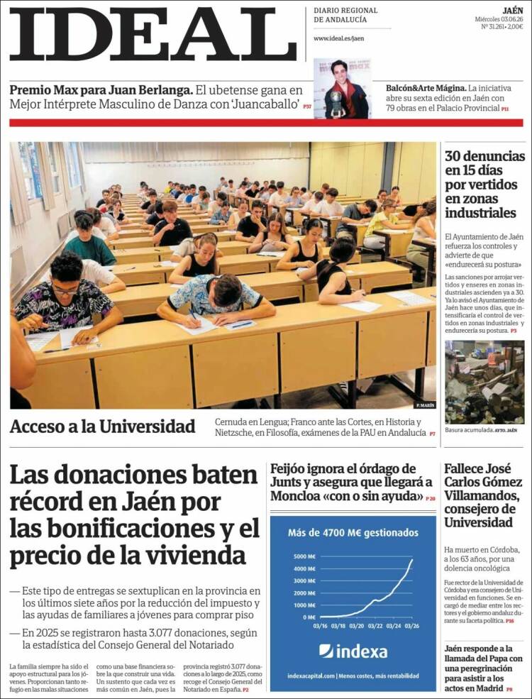 Portada de El Ideal de Jaén (Espa&ntilde;a)