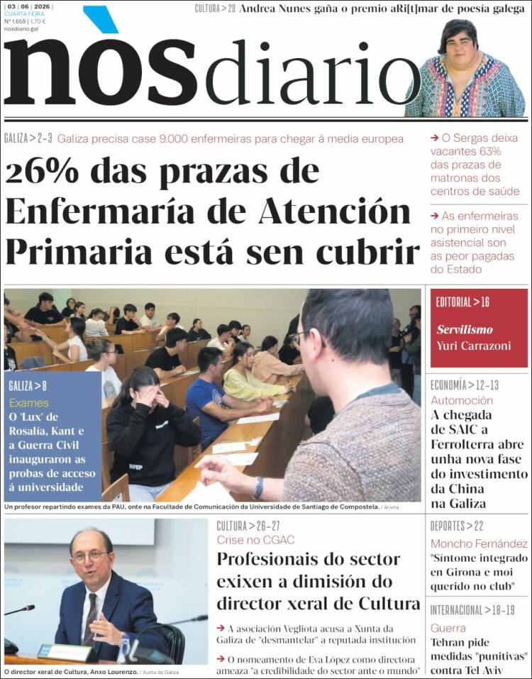 Portada de Nòs Diario (Espa&ntilde;a)