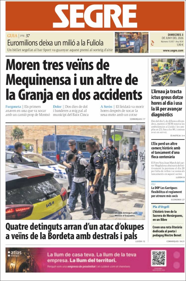 Portada de Segre (Espa&ntilde;a)